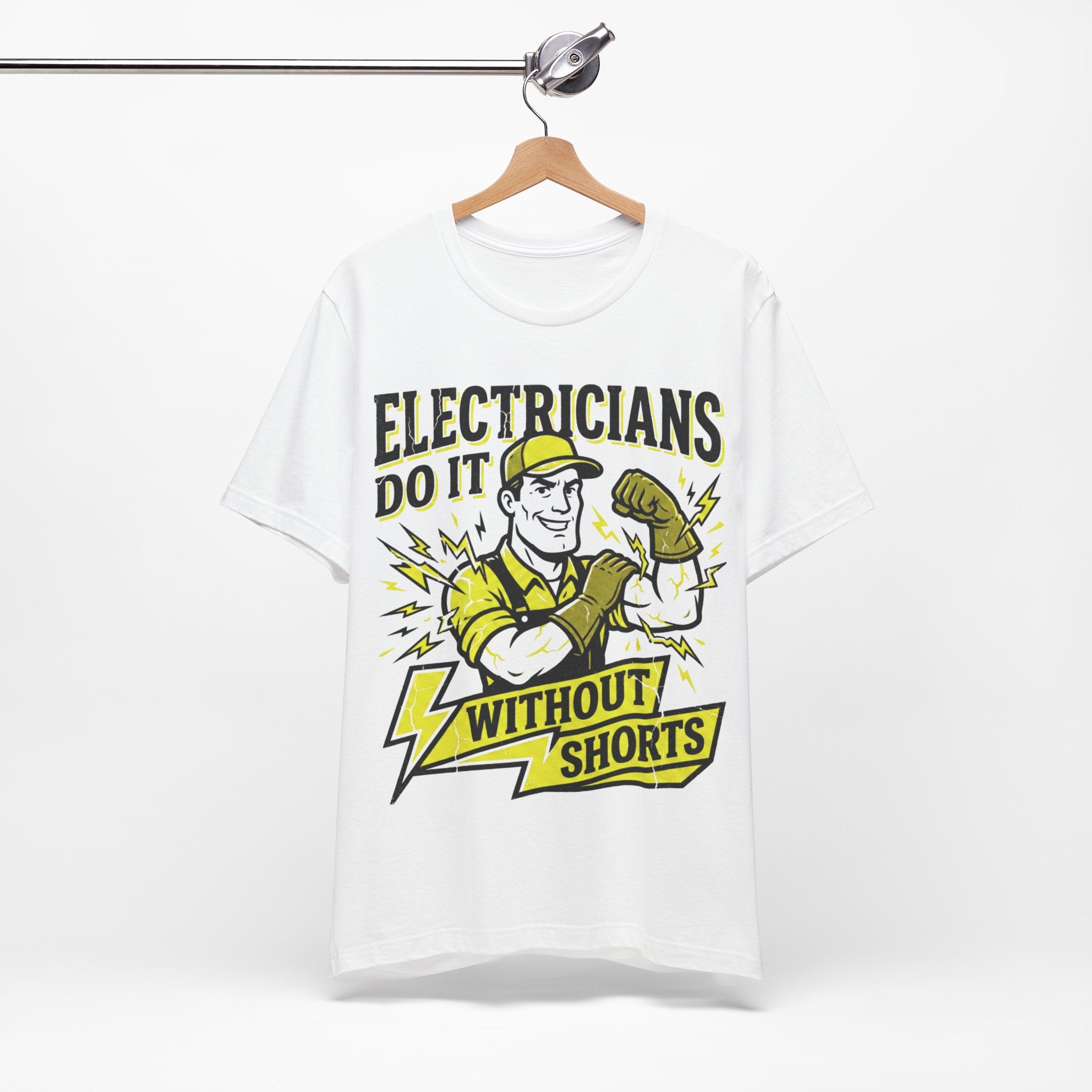 Funny Electrician Shirt - Electricians Do It Without Shorts - Dark Humor Trades Gift Tee